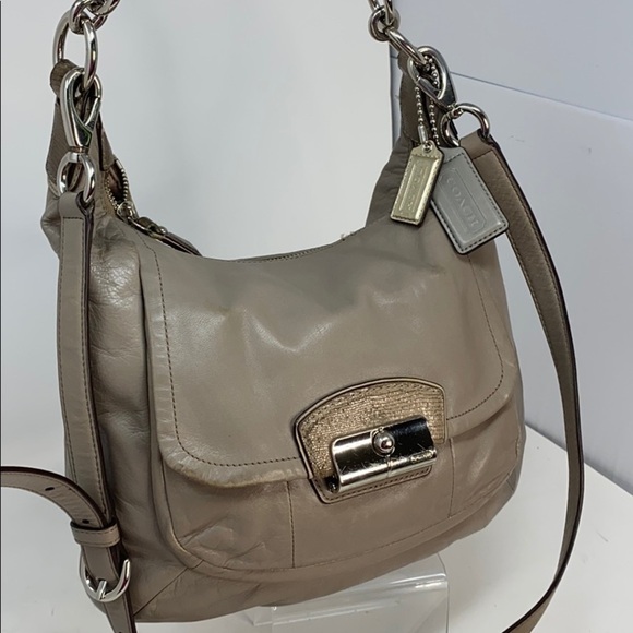 Coach Kristin 19293 Gray Leather Crossbody Bag - Picture 7 of 14